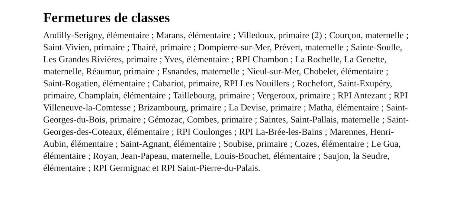 Découvrez si l’école de votre commune est concernée par une ouverture ou une fermeture de classe